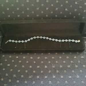 14kt Gold Blue Jade Bracelet